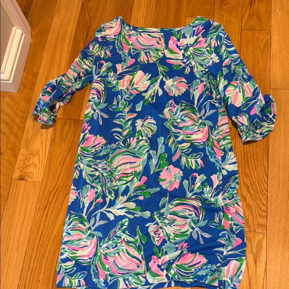 Floral Blue and Pink Dress